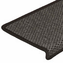selvklæbende trappemåtter 15 stk. 65x21x4cm sisal-look antracit