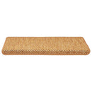 selvklæbende trappemåtter 15 stk. 65x21x4 cm sisal-look sisal