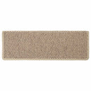 selvklæbende trappemåtter 15stk. 65x21x4cm sisal-look sandfarve