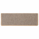 selvklæbende trappemåtter 15stk. 65x21x4cm sisal-look lys beige