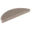 trappemåtter 15 stk. 56x17x3 cm mørkebeige halvrunde