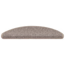 trappemåtter 15 stk. 56x17x3 cm mørkebeige halvrunde