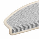 trappemåtter 15 stk. 65x21x4 cm sølv halvrund store