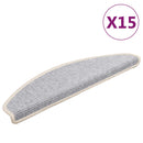 trappemåtter 15 stk. 65x21x4 cm sølv halvrund store