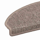trappemåtter 15 stk. 65x21x4 cm mørkebeige halvrund store