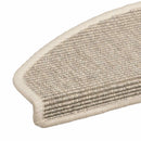 trappemåtter 15 stk. 65 x 21 x 4 cm lys beige halvrund store