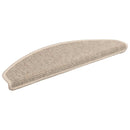 trappemåtter 15 stk. 65 x 21 x 4 cm lys beige halvrund store