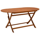 foldbart havebord 160x85x75 cm massivt eukalyptustræ