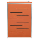 enkelt skraldespandsskjuler 69x77,5x112,5 cm rustfrit stål