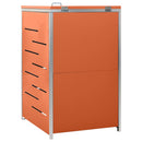 enkelt skraldespandsskjuler 69x77,5x112,5 cm rustfrit stål