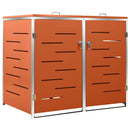 dobbelt skraldespandsskjuler 138x77,5x112,5 cm rustfrit stål