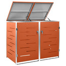 dobbelt skraldespandsskjuler 138x77,5x112,5 cm rustfrit stål