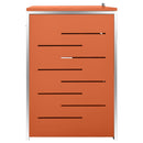 tredobbelt skraldespandsskjuler 207x77,5x112,5 cm rustfrit stål