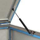 firedobbelt skraldespandsskjuler 276,5x77,5x112,5 rustfrit stål