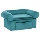 Hundesofa med opbevaring Turkis 75 x 50 x 38cm Plys
