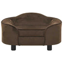 hundesofa 67x47x36 cm plys brun