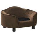 hundesofa 67x47x36 cm plys brun