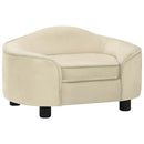 hundesofa 67x47x36 cm plys cremefarvet
