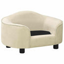 hundesofa 67x47x36 cm plys cremefarvet