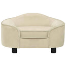 hundesofa 67x47x36 cm plys cremefarvet