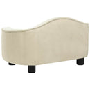 hundesofa 67x47x36 cm plys cremefarvet