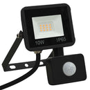 LED-projektør med sensor 10 W varm hvid