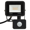 LED-projektør med sensor 10 W varm hvid