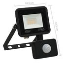 LED-projektør med sensor 10 W varm hvid