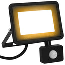 LED-projektør med sensor 30 W varm hvid