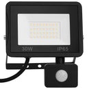 LED-projektør med sensor 30 W varm hvid
