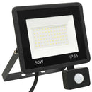 LED-projektør med sensor 50 W kold hvid