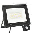 LED-projektør med sensor 100 W kold hvid