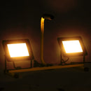 LED-projektør med håndtag 2x50 W varm hvid