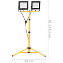 LED-projektør med stativ 2x100 W varm hvid