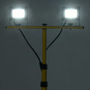 LED-projektør med stativ 2x10 W kold hvid