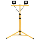 LED-projektør med stativ 2x20 W kold hvid