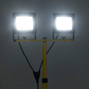 LED-projektør med stativ 2x50 W kold hvid