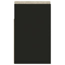 skobænk med hynde 104x30x49 cm konstrueret træ sort