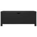 opbevaringskasse med hynde 105x40x45 cm konstrueret træ sort