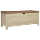 opbevaringskasse m. hynde 105x40x45cm konstrueret træ sonoma-eg