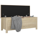 opbevaringskasse m. hynde 105x40x45cm konstrueret træ sonoma-eg