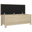 opbevaringskasse m. hynde 105x40x45cm konstrueret træ sonoma-eg