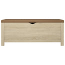 opbevaringskasse m. hynde 105x40x45cm konstrueret træ sonoma-eg
