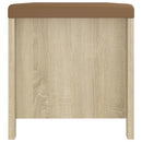 opbevaringskasse m. hynde 105x40x45cm konstrueret træ sonoma-eg