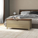 opbevaringskasse m. hynde 105x40x45cm konstrueret træ sonoma-eg