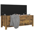 opbevaringskasse med hynde 105x40x45cm konstrueret træ røget eg