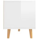 tv-bord 90x40x48,5 cm konstrueret træ hvid højglans