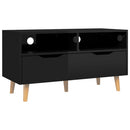 tv-bord 90x40x48,5 cm konstrueret træ sort højglans