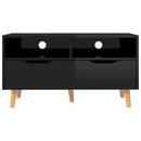 tv-bord 90x40x48,5 cm konstrueret træ sort højglans
