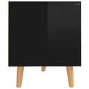 tv-bord 90x40x48,5 cm konstrueret træ sort højglans
